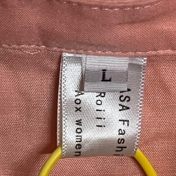 Ruffle Sleeve Tunic Mini Babydoll Button Down Dress size Large - Picture 7 of 11